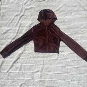 Cropped velvety jacket size s